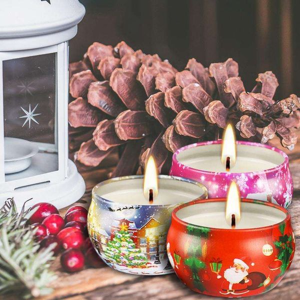 Scented Candles 16X Christmas Set Natural Soy Wax Essence Oil Aromatherapy Candle 300 Hours Long Lasting Z241228
