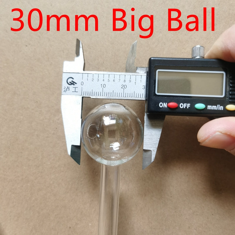 20Pcs 12cm - 4.7 Inch Pyrex Glass Oil Burner Pipe 30mm Big ball Clear Color quality pipes transparent Great Tube tubes Nail tips