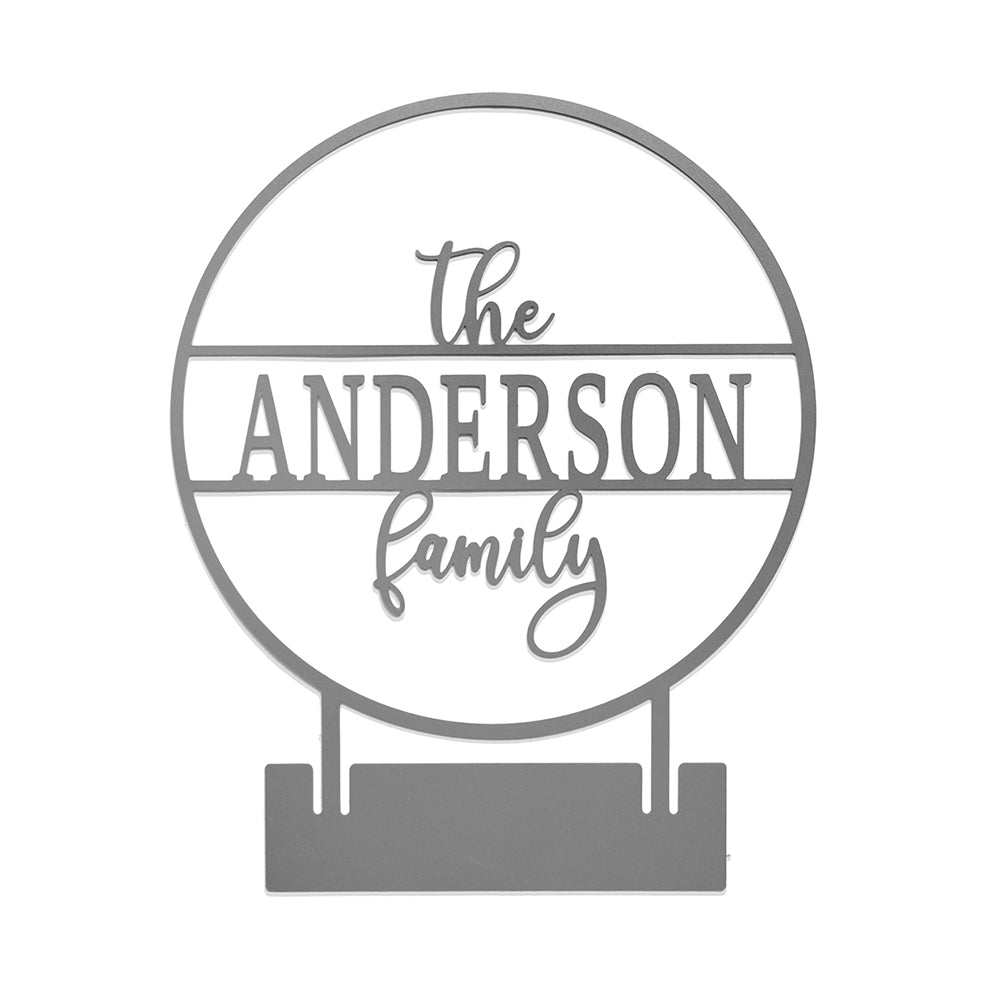 Personalized Round Tabletop Name Sign (3 Sizes-4 Colors) - Name Only Style - 4 inch Raw