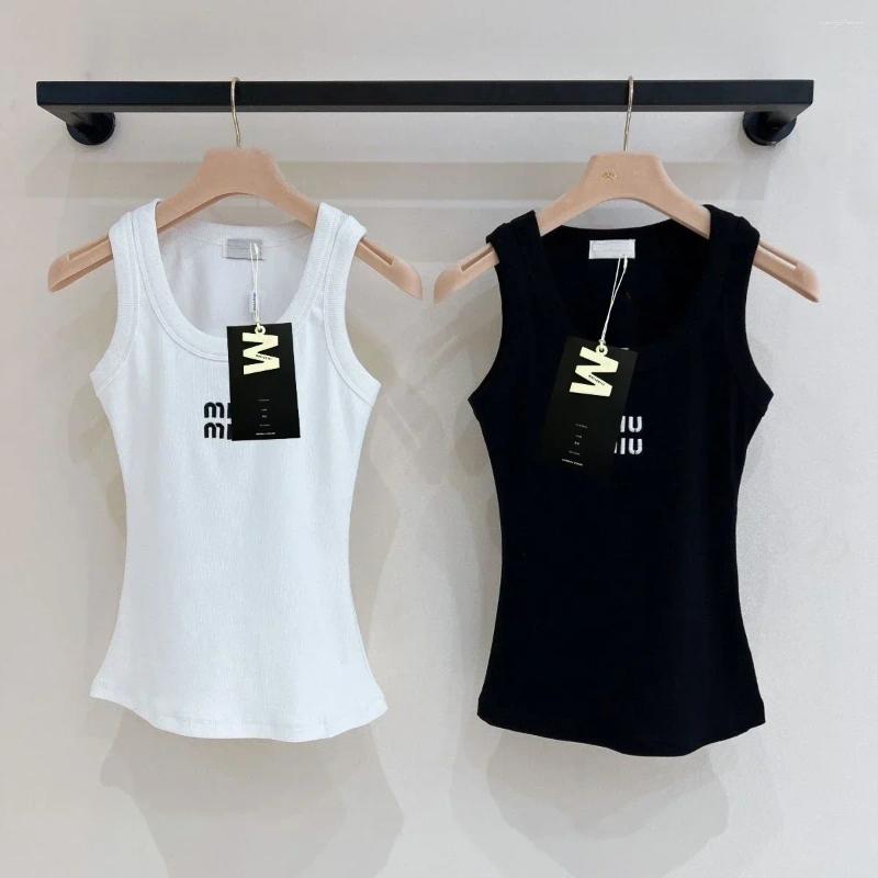 Women&#039;s Tanks Tide Brand Fashion Letter Print Outer Wear Suspender Versatile Vest Slim Fit Summer Sleeveless Top Base High Street