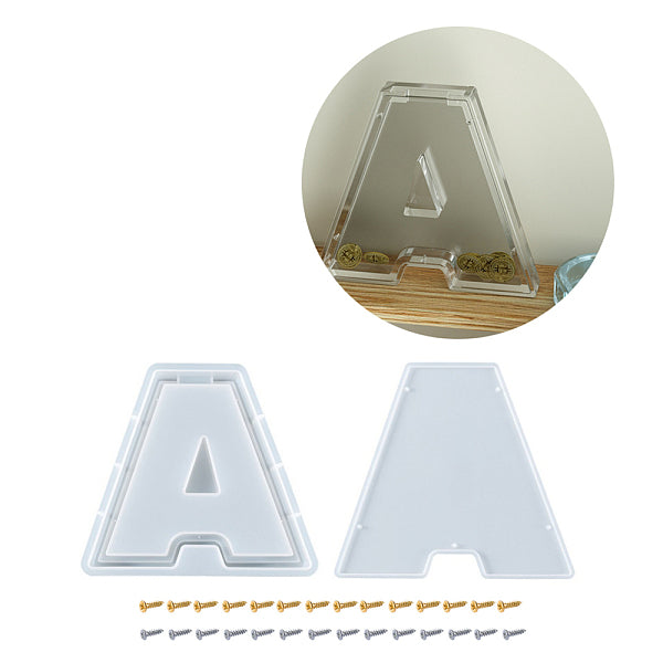 Moules en silicone de tirelire de qualité alimentaire en forme de lettre