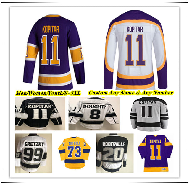 LA Hockey Jersey Anze Kopitar Adrian Kempe Kevin Fiala Trevor Moore Quinton Byfield Pierre-Luc Dubois Drew Doughty Andreas Englund Cam Talbot Danaul