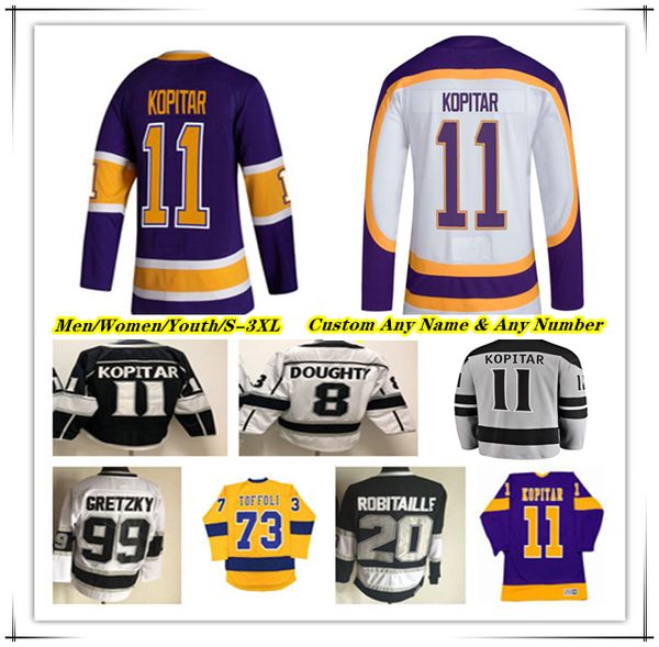 LA Hockey Jersey Anze Kopitar Adrian Kempe Kevin Fiala Trevor Moore Quinton Byfield Pierre-Luc Dubois Drew Doughty Andreas Englund Cam Talbo