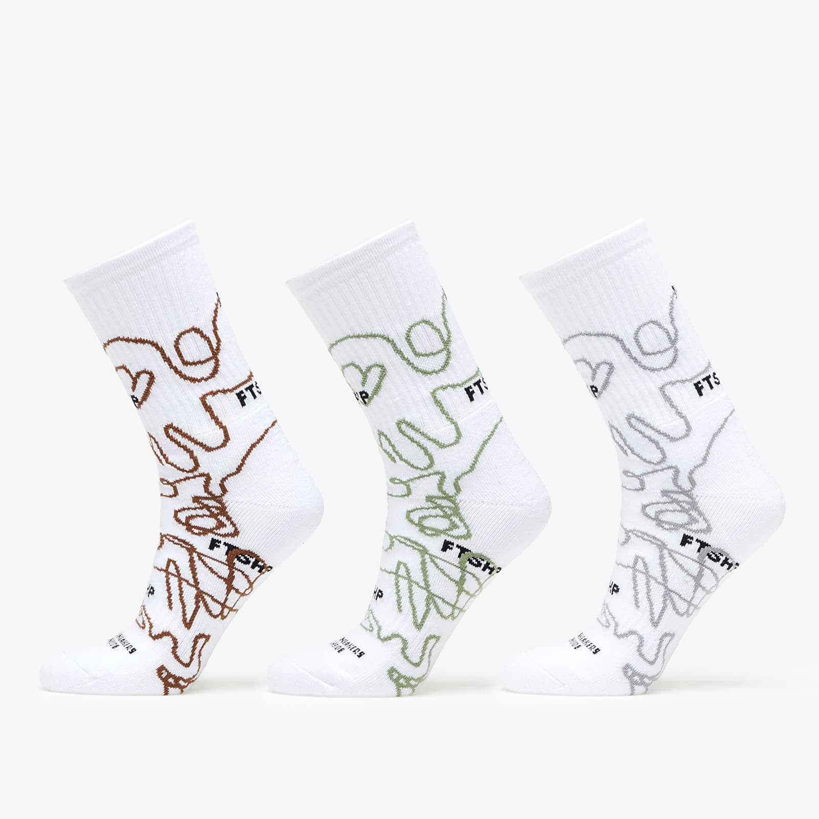 Sokker Footshop The Bubble Socks 3-Pack Multicolour 36-38