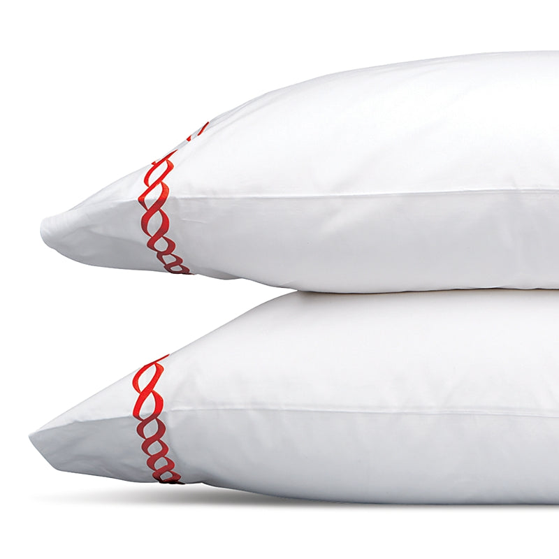 Matouk Classic Chain King Pillowcase, Pair