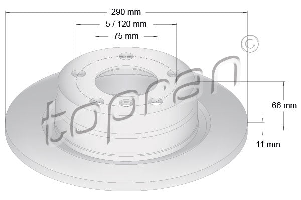 Brake Disc TOPRAN 501 903