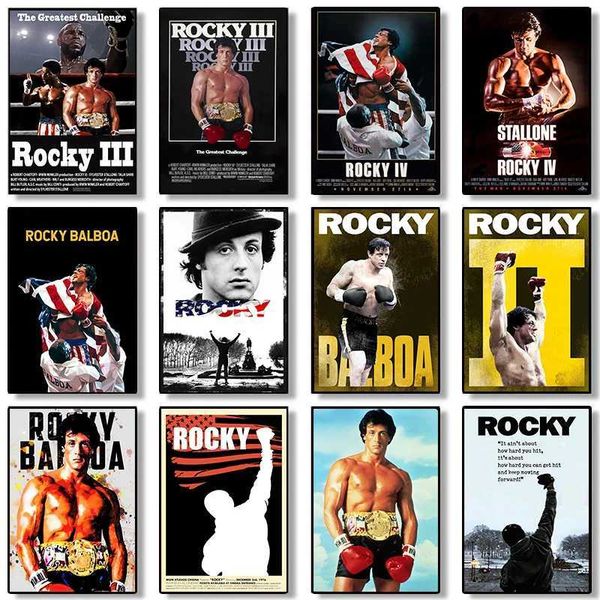 Classic Movie Balboa Boxing Bodybuilding Poster Canvas Painting Motivational Wall Art For Living Room Home Decor CuadrosC250207