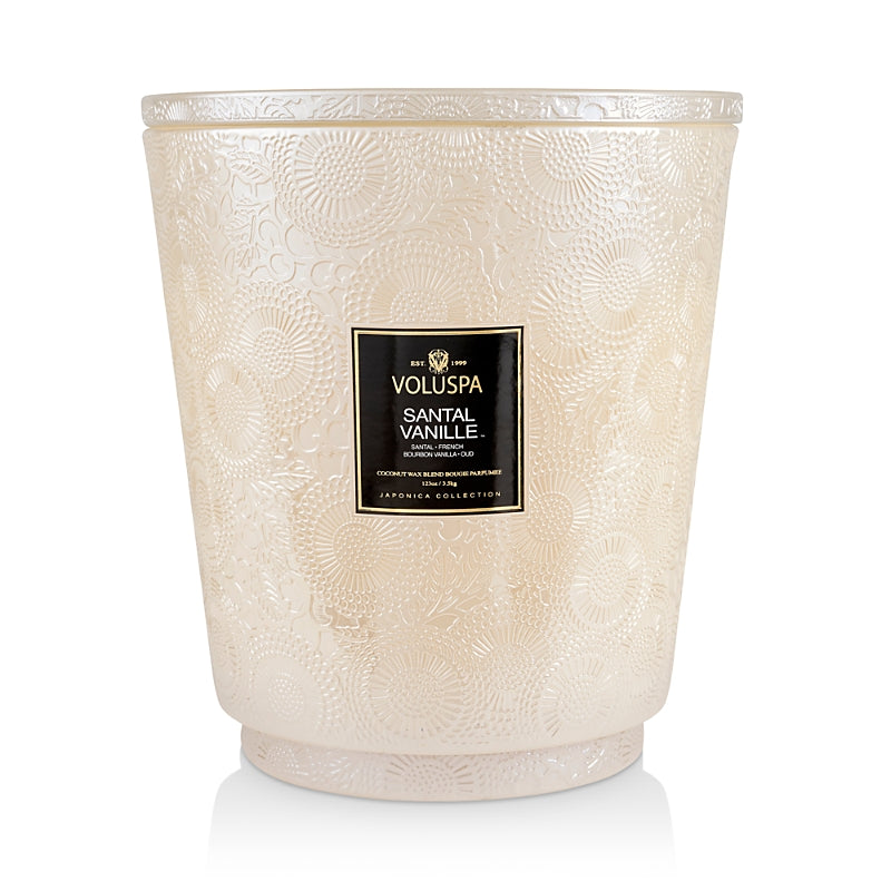 Voluspa Santal Vanille 5 Wick Hearth Candle, 123 oz.