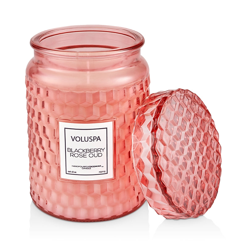 Voluspa Blackberry Rose & Oud Large Jar Candle 18 oz.
