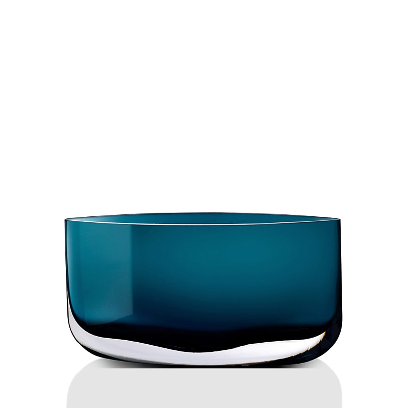 Nude Glass Blade Petroleum Green Wide Vase