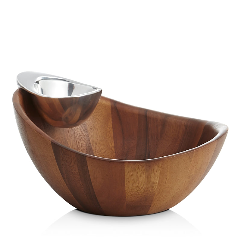 Nambe Harmony Chip & Dip Bowl Set