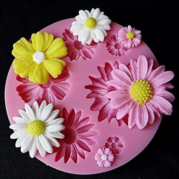 3D Flower Silicone Molds Fondant Craft Cake Candy Chocolate Sugarcraft Ice Pastry Baking Tool Mould 240711