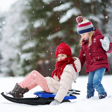 Kids' Frost-Resistant Folding Metal Snow Sled