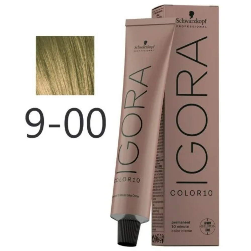 Vopsea permanenta de par 10 minute Igora Color 10 (Crema colorata permanenta 10 minute) 60 ml - Nuanta: 9-00