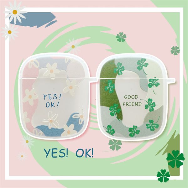 ddmygifts English Flower Pro Bluetooth Wireless Earphone Cover 1-2-3 Generation Cartoon Protective Soft Case Suitable A