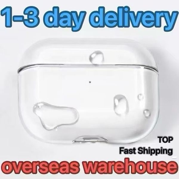 USA Stock For Apple Airpods Pro 2 Generation pro 2 airpod 4 Headphone Accessories Solid TPU Silicone Protective Earphone Cover Wireless Char