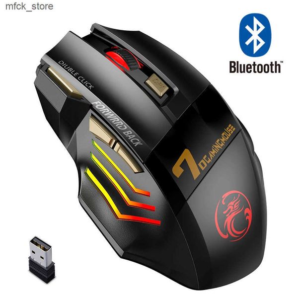 Rechargeable Bluetooth Wireless PC Gamer Computer Gaming Mouse Ergonomic Mause 5500 DPI Mice For Laptop Ipad J241220
