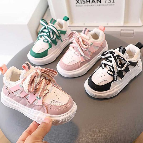 Flat shoes 1-6 Years Girls Casual Sports Sneakers Kids Boy Toddler Breathable Running Shoes Infantil Zapatos for Spring Autumn Flats Shoes H