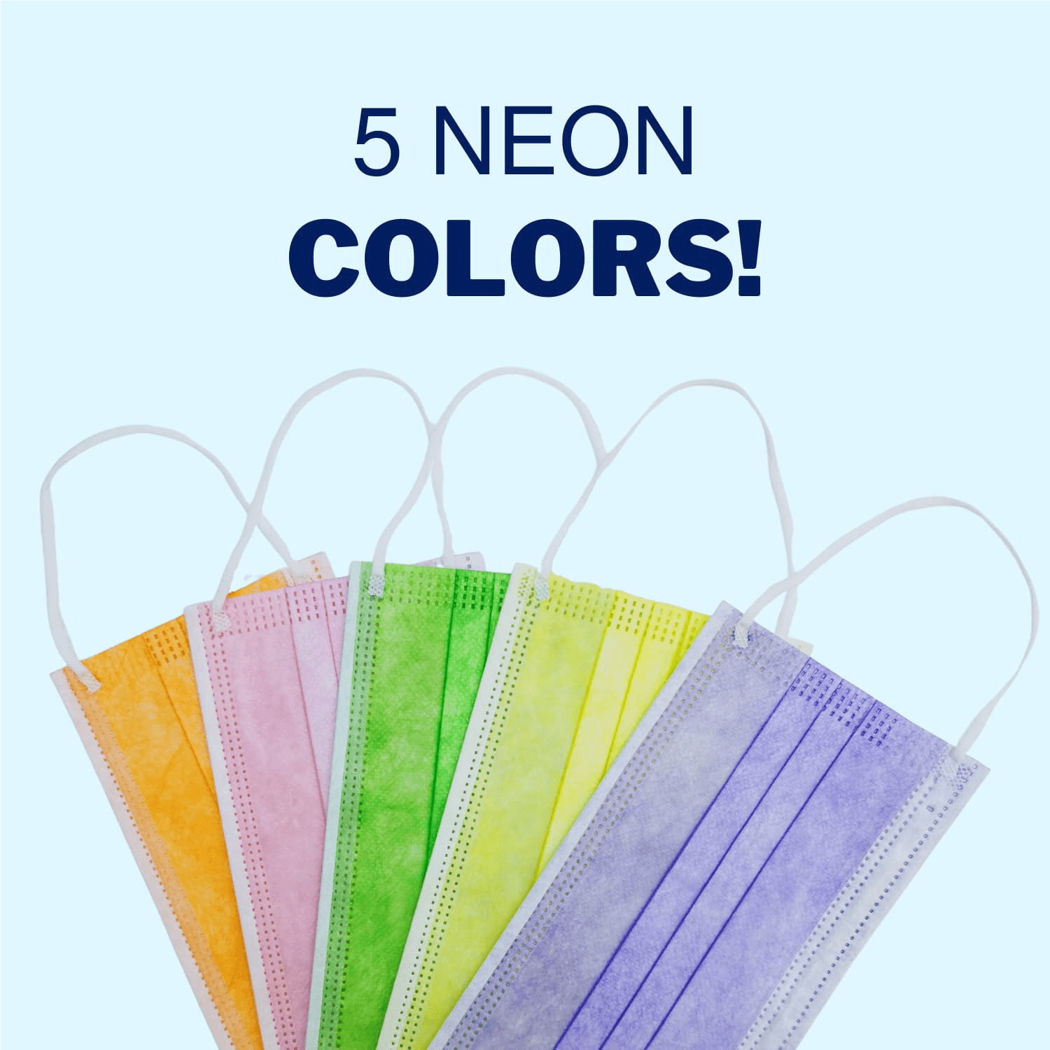 TEMU 50ct Face Masks - Bright Colors Face Mask For Adults, Suitable For Outdoor Use, Travel, Libraries, Schools, Work, Study, Parties, Dates, Holiday