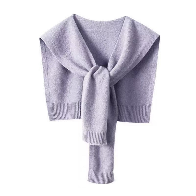 K1167 Internet celebrity new style shawl outerwear women&#039;s fashion cloak outerwear knitted solid color cervical vertebra protection spring and