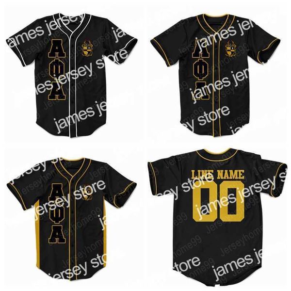 Baseball Jersey Custom Men&#039;s Women&#039;s Youth Alpha Phi Alpha Embroidered Greek Baseball Jersey ANY NAME OR Any NUMBER GREY XS-5XL