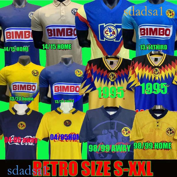2004 2005 Club America Retro soccer jerseys 2001 02 1999 98 LIGA MX 1916-2006 90th 13 14 Football Shirts 1995 1990 S.CABANAS ZAMORANO BRANDA
