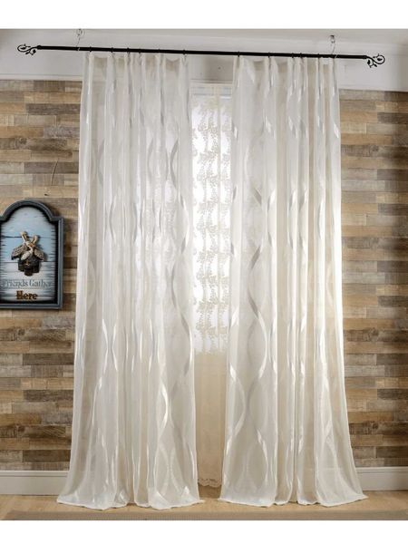 Curtain Modern simple and exquisite jacquard living room gauze curtain 1PC R240808