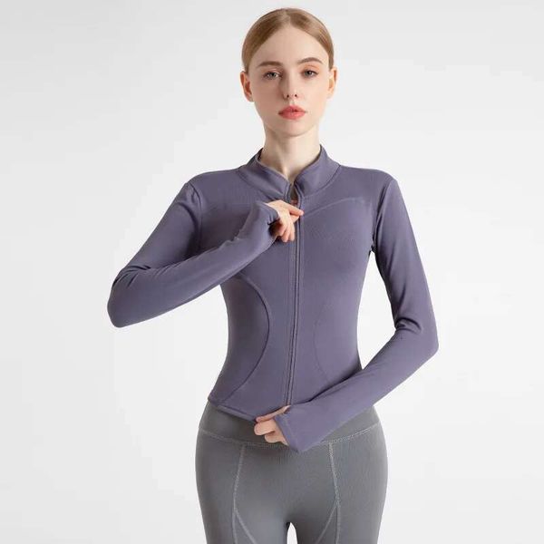 2022 Long Sleeve Sports Jacket Women Zip Fiess Yoga Shirt Winter Warm Gym Top Activewear Running Coats Workout Clothes Woman