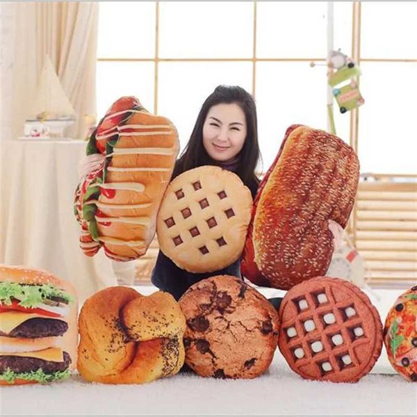 1 piece of bread cookies food style plush pillow cushion home room sofa decoration gift PT47 W240816