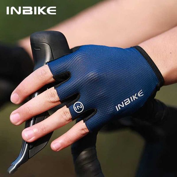 INBIKE Half Finger Bicycle Gloves Summer Bicycle Gloves Shock Absorbent Breathable Mountain Bike MTB Gloves Bicycle Accessories CL240921