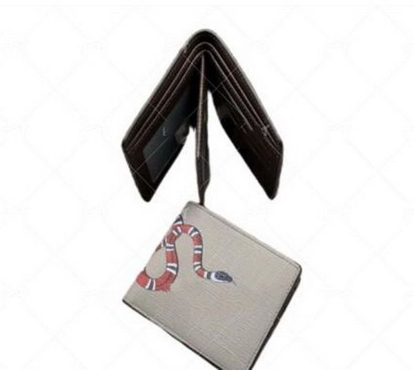 Men Animal Designers luxurys Short Wallet Leather Black Snake Tiger Bee Wallets Women Style Purse Wallet Card Holders With Gift Box To p Qua