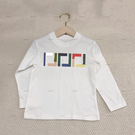 Top kids hoodie Colorful letter print child pullover designer baby clothes round neck Slim model girls boys sweater A801X22N279-a