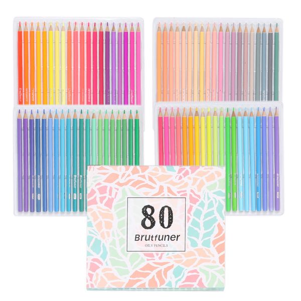 Pencils Brutfuner Macaron 50-80 Color Professional Pastel Drawing Artist Art Supplies Set 230317