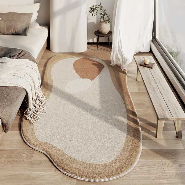 Wabi-sabi Wind Living Room Decoration Carpet Irregular Rugs for Bedroom Fluffy Soft Cloakroom Plush Rug Home Thickened Floor MatC241227