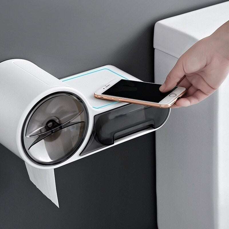Toilet Paper Holders Portable Toilet Roll Paper Holder Stand Home Storage Rack Hygienic Paper Dispenser Bathroom Wallmounted Waterproof Tissue Box d