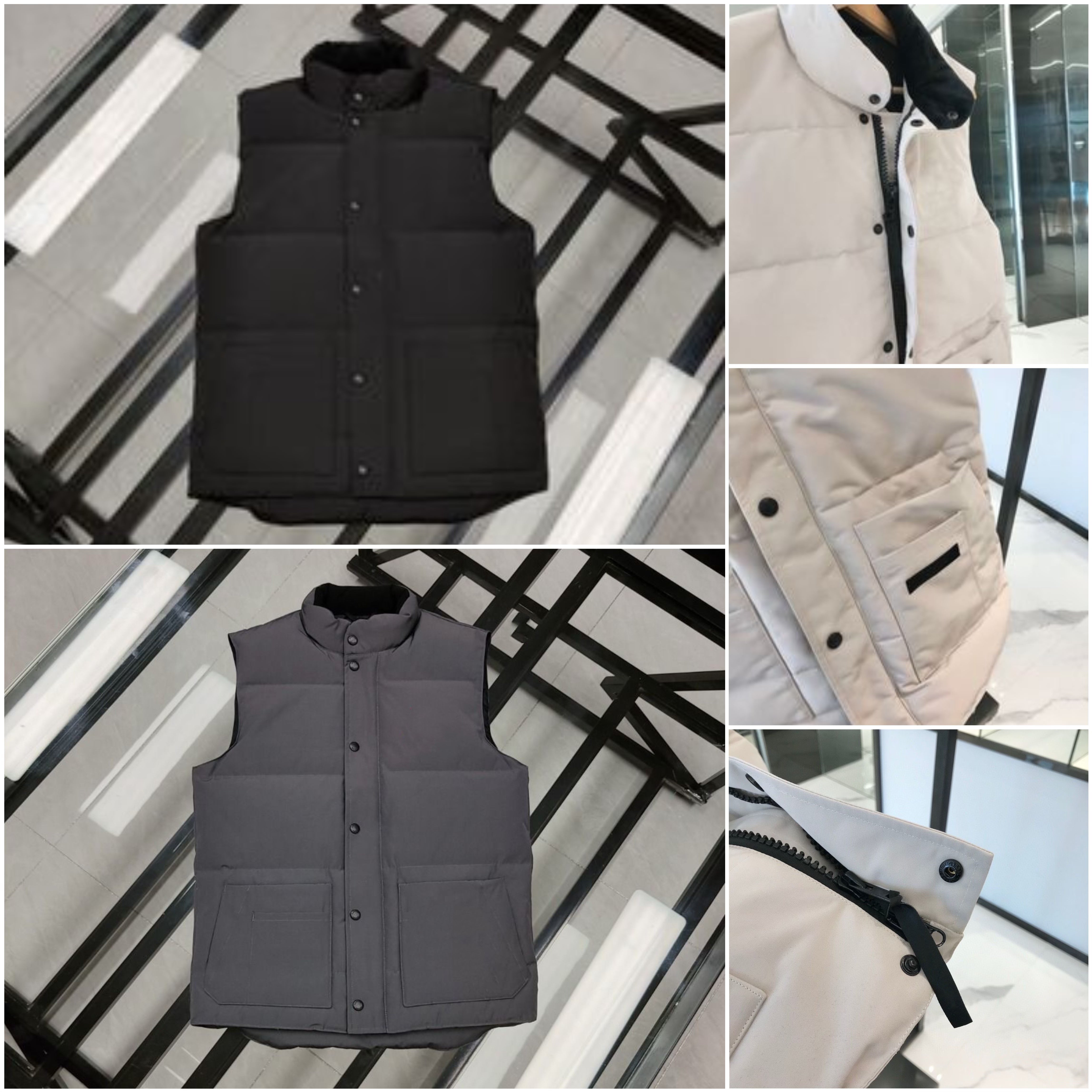 Mens Vests Mens Jackets Desinger Gilet Puffer Jacket Femme Gilet Parka Zipper Button Letter Embroidery Outerwear Mens Coats Puffer vests vest tops w