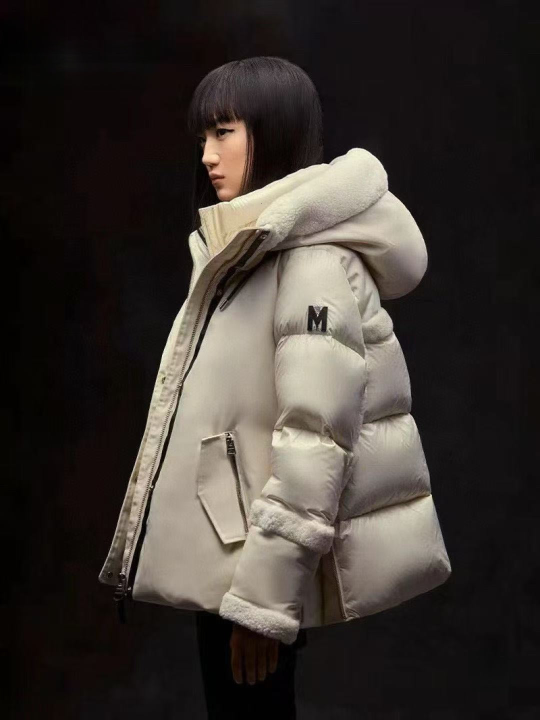 Fashion Designer Womens Down Coats Parkas Autumn Winter New Style Hooded Padded Jackets Thickened Warm Female Outerwear