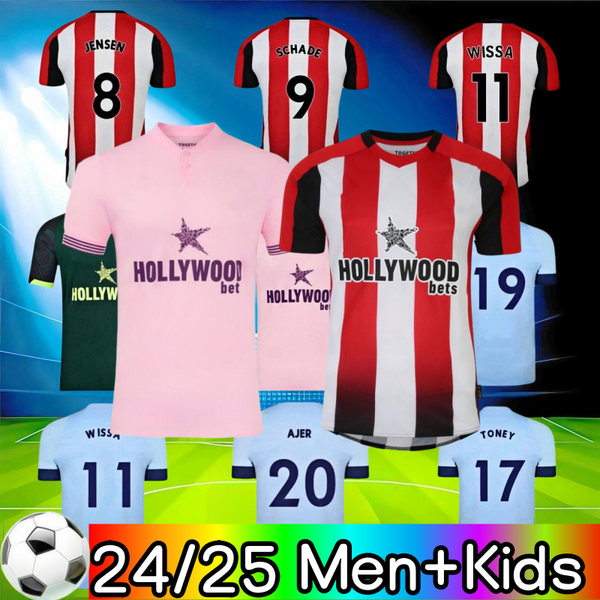 BrEntFOrds 24 25 TONEY Soccer Jerseys MBEUMO JANELT HICKEY HENRY JENSEN SCHADE 2024 2025 Football Shirts Home Away 3rd camisetas de futbol M