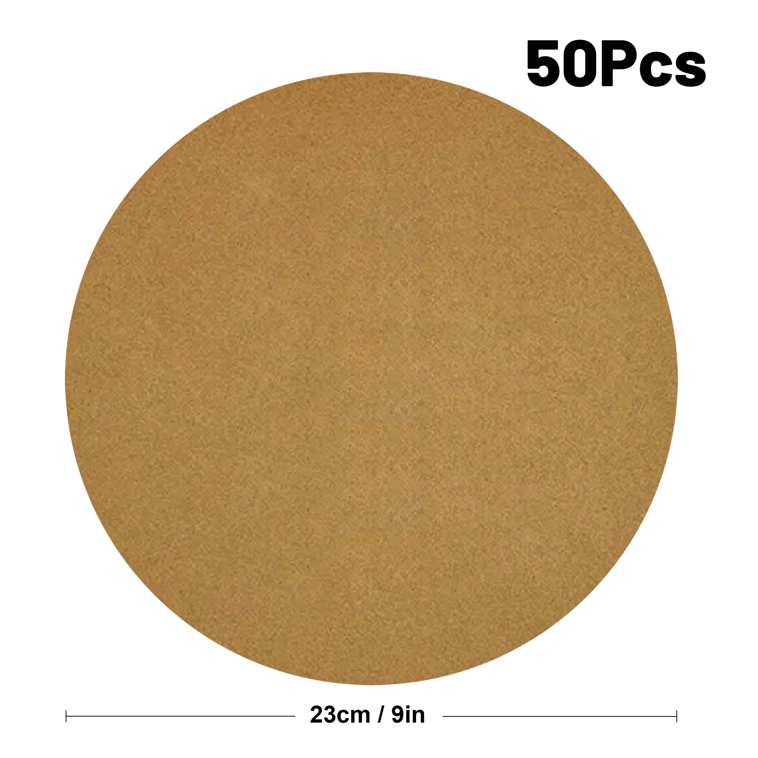 TEMU 50-100pcs Heavy-duty Round Baking Paper, 6"-8"-9" Double-sided Pre-cut Sheets For Baking, Deep Fryer, Steamer, Microwave - Food-grade Disposable