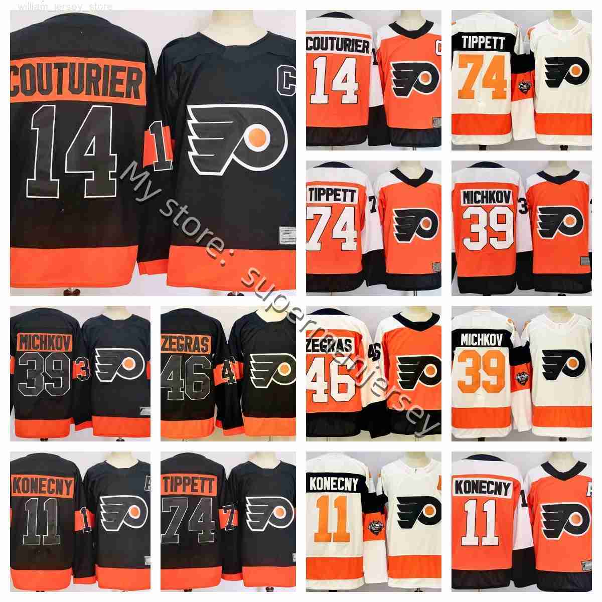 Travi Konecny Flyer Jersey Hockey Matvei Michkov 39 Owen Tippett Sean Couturier Tyson Foerster Bobby Brink Scott Laughton Travi Sanheim Noah Cates G