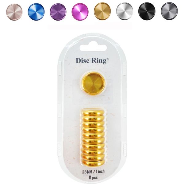 28mm 11pcs Mushroom Hole Notebooks Aluminum Planner Disc Binding Rings Binding Discs Planner Ring Binder Discbound Metal Rings