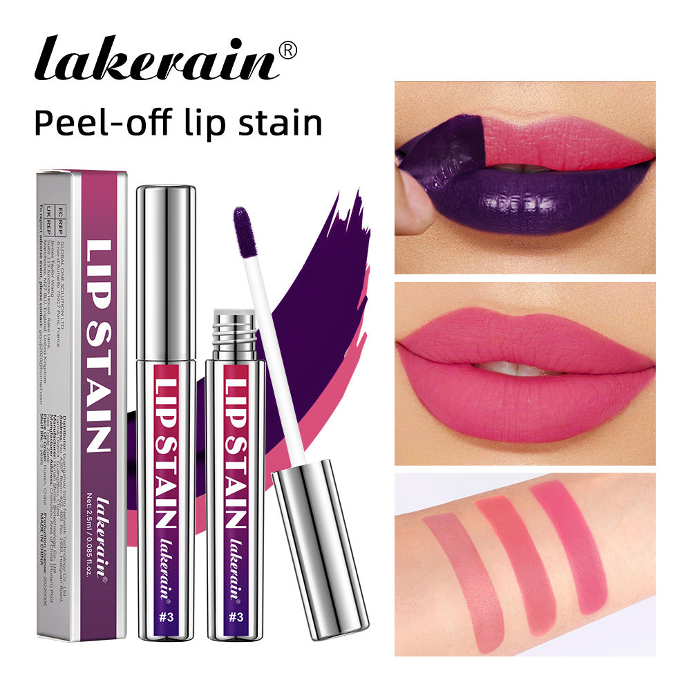 Makeup Matte Lipstick Lip Stain Peel Off And Reveal 3pcs-set Long Lasting Waterproof Pink Lip Tint Transfer Proof Natural Lip Stain Tear Off Lip Glo
