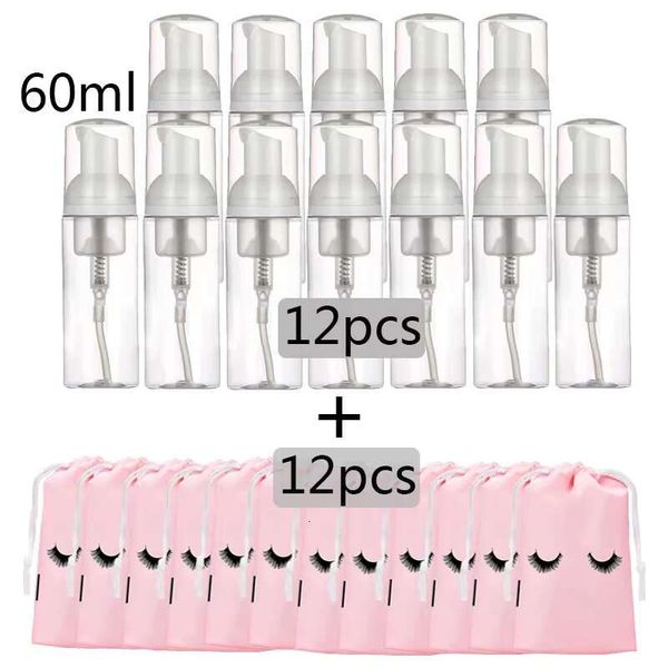 12Pcs 30-60Ml Portable Empty Clear Lotion Shampoo Dispenser Hot Koop Refillable Bottles Pump Foam Bottle