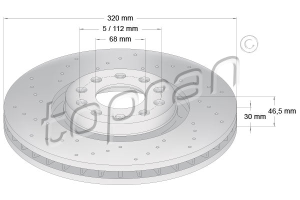 Brake Disc TOPRAN 110 310