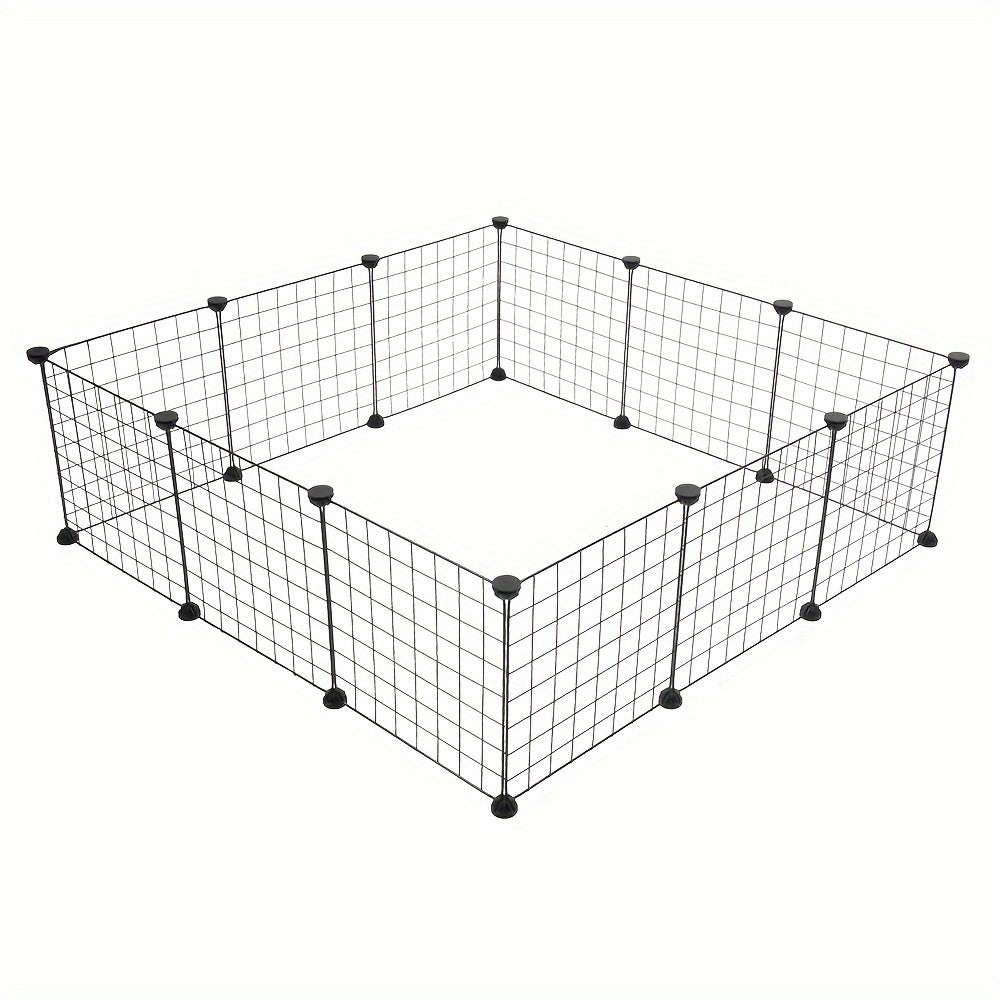 TEMU Pet Playpen, Small Animal Cage Indoor Portable Metal Wire Yard Fence For Small Animals, Guinea Pigs, Rabbits Kennel Crate Fence Tent
