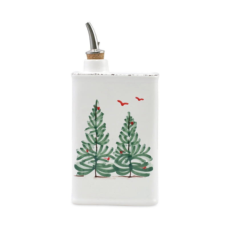 Vietri Lastra Holiday Olive Oil Can