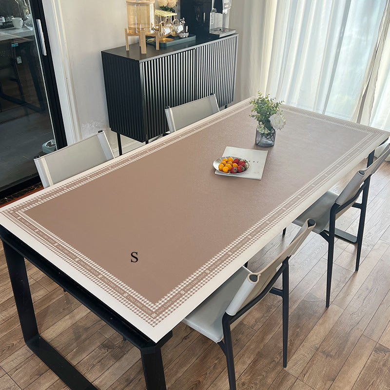 Premium Leather Table Mat Oil-proof and Waterproof Leave-in Household Easy To Take Care of Living Room Coffee Table Tablecloth G12