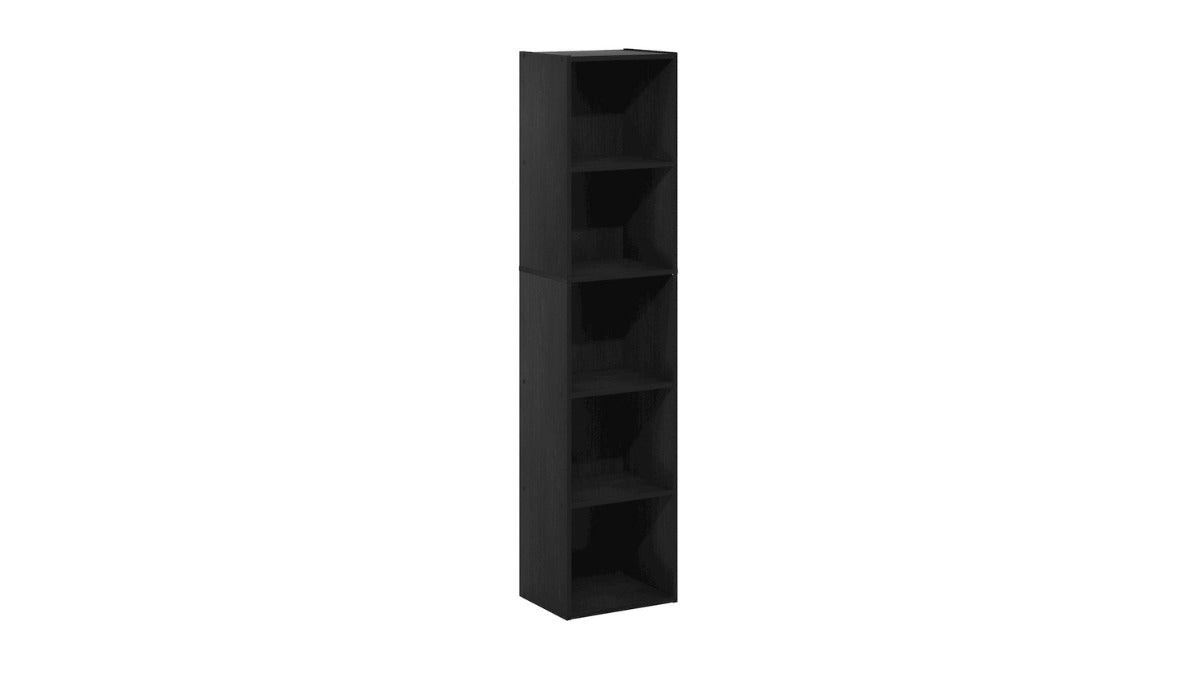 Trio Supply House Pasir 5-Tier Open Shelf Bookcase Blackwood