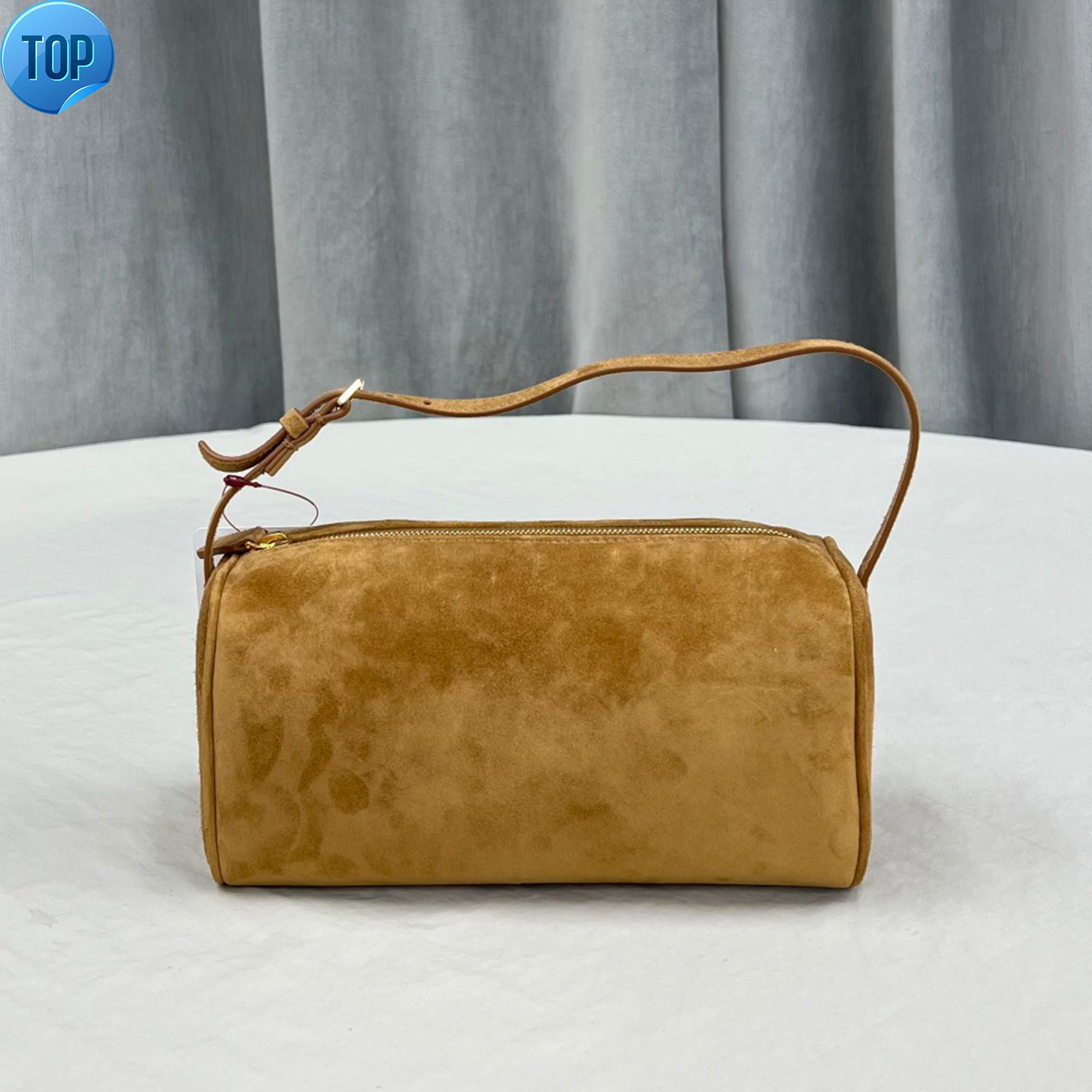 Top Quality 10A 90s Bag In Nubuck Fashion Designer Soft Genuine Leather Pencil Bag Zipper Closure Adjustable Strap Handbag Women Luxury Casual Shopp