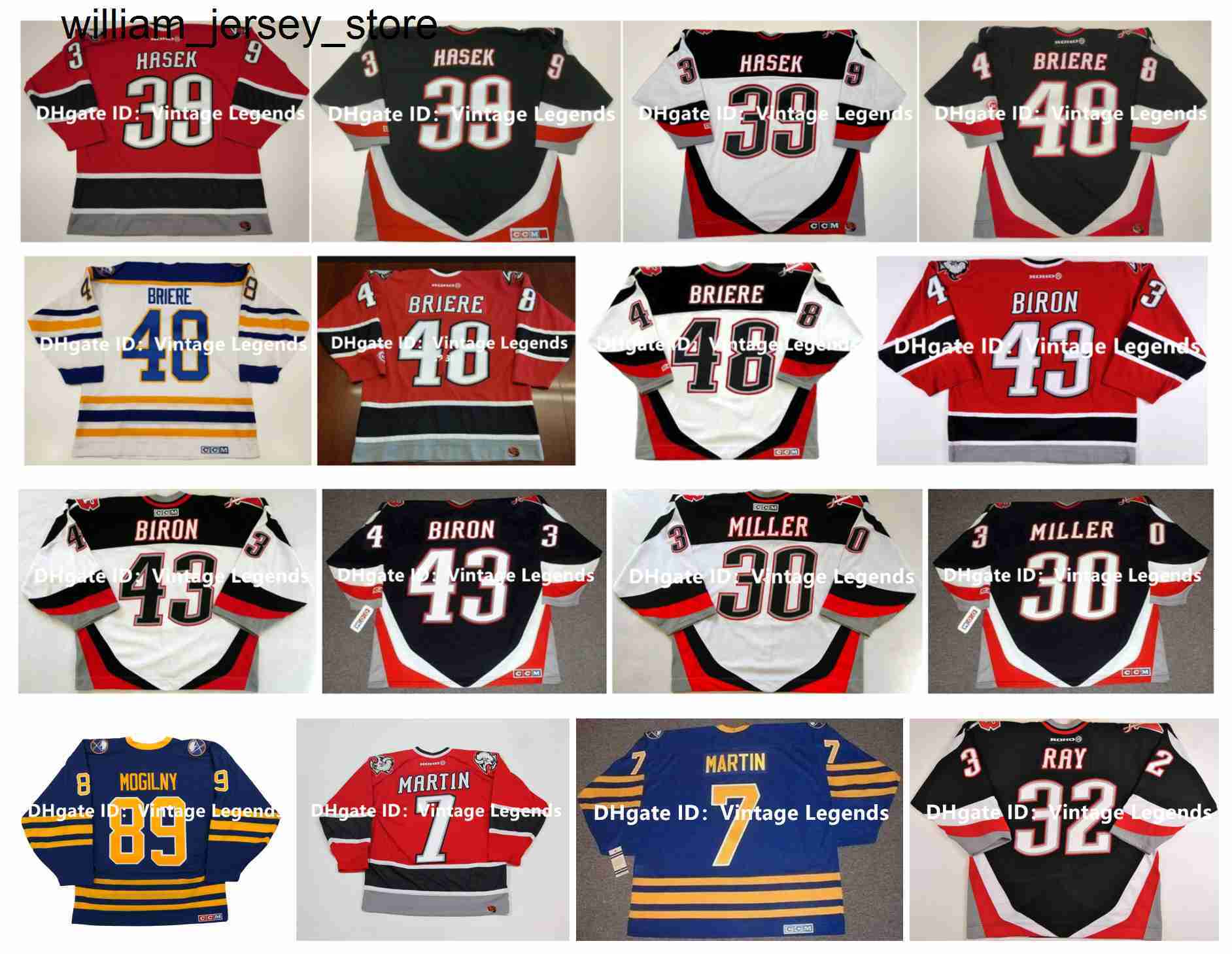 Vintage Koho CCM sabres Hockey Jersey 39 Dominik Hasek 48 Danny Briere 43 Marty Biron 7 Rick Martin 32 ROB RAY 30 Ryan Miller 89 Alexander Mogilny R